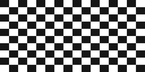 Poster - Checkers pattern or racing flag. Print and stylish interior design pattern. Seamless vector decor pattern.