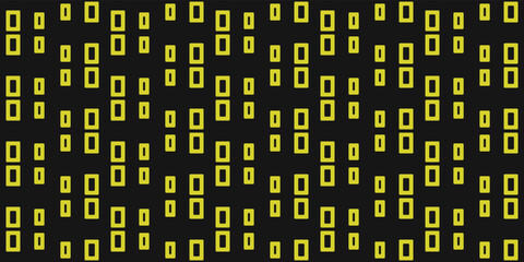 Poster - Small yellow wsquared frames. Print and stylish interior design. Seamless vector decor pattern.
