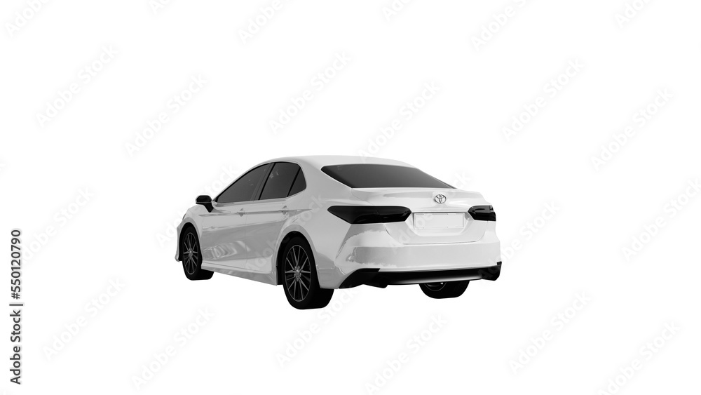 BACK View Of White Car Isolated On White TOYOTA CAMRY Png Transparent back-view-of-white-car-isolated-on-white-toyota-camry-png-transparent