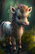 A cute and adorable kawaii baby Horse ,digital art,illustration,Design