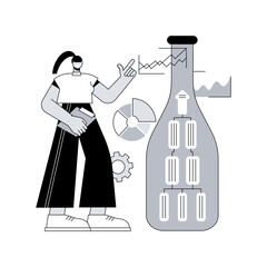 Poster - bottleneck analysis abstract concept vector illustration. visual management system, bottleneck analy