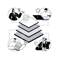 Fototapete - enterprise architecture abstract concept vector illustration. it system solution, enterprise softwar