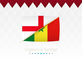 Wall Mural - National football team England vs Senegal, Round of 16. Soccer 2022 match versus icon.