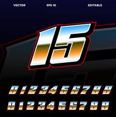 Wall Mural - Racing number effect