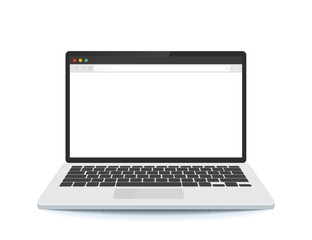 Aufkleber - Browser mockup on laptop screen. laptop with browser. Search.