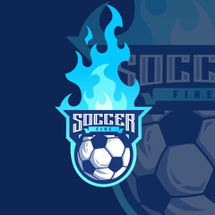 Fire soccer Logo, football logo sport for your professional team