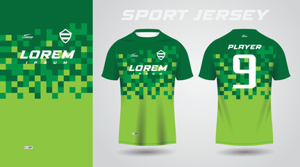 Wall Mural - green shirt sport jersey design