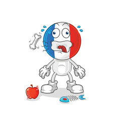 Sticker - france burp mascot. cartoon vector