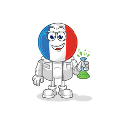 Canvas Print - france scientist character. cartoon mascot vector