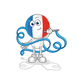 Wall Mural - france Rhythmic Gymnastics mascot. cartoon vector