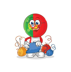 Canvas Print - portugal tailor mascot. cartoon vector