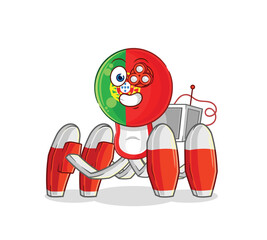 Poster - portugal future robot vector. cartoon character