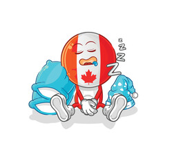 Poster - canada sleeping character. cartoon mascot vector