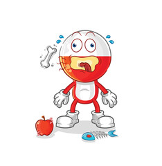 Sticker - poland burp mascot. cartoon vector