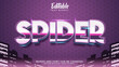 © Artcuaz - Spider cinematic text effect editable white and pink text style
