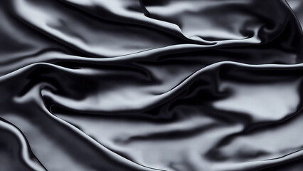 Poster - black silk fabric background. backdrop with copy space, graphic elements for design layout. perfect 