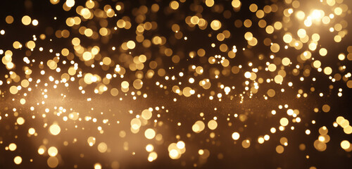 Poster - background of warm glitter, particle effect. backdrop with copy space, graphic elements for design l
