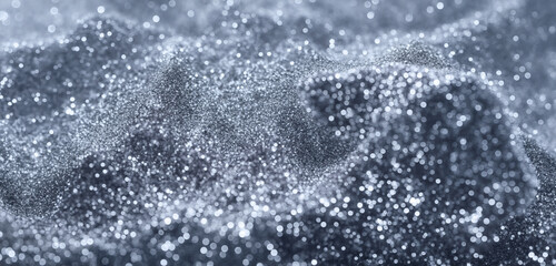 Poster - silver particles, glitter flowing backdrop. backdrop with copy space, graphic elements for design la