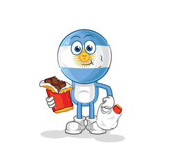 Poster - argentina eat chocolate mascot. cartoon vector