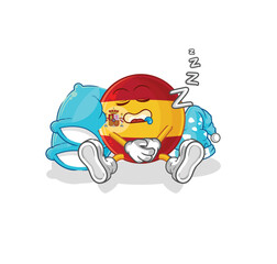 Poster - spain sleeping character. cartoon mascot vector