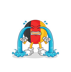 Sticker - belgium crying illustration. character vector