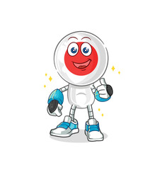 Poster - japan robot character. cartoon mascot vector