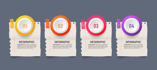 Presentation business infographic template vector.	
