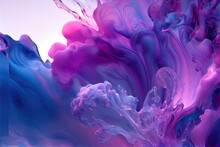  A Purple And Blue Liquid Painting On A White Background With A Pink And Blue Background And A White Background.