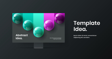 Wall Mural - abstract computer display mockup site illustration. unique web banner vector design layout.
