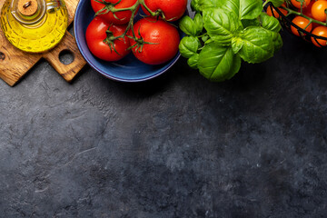 Canvas Print - Ingredients for cooking. Italian cuisine