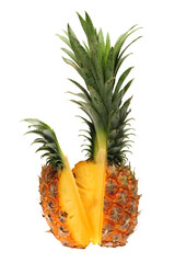 Wall Mural - Pineapple on white background 