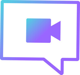 Fototapete - video chat modern gradient icon