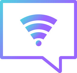 Fototapete - wifi chat modern gradient icon