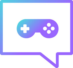 Fototapete - game chat modern gradient icon