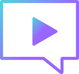 Fototapete - play chat modern gradient icon