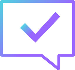 Fototapete - check chat modern gradient icon