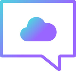 Fototapete - cloud chat modern gradient icon
