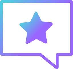 Fototapete - star chat modern gradient icon