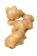 Wall Mural - fresh ginger on a white background