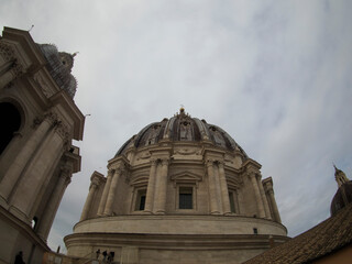 Wall Mural - saint peter basilica rome view from rooftop