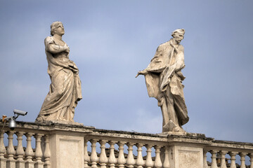 Wall Mural - saint peter basilica rome view of statue detail