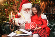 © aletia2011 - Portrait of Santa Claus and happy girl
