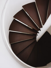 Poster - Spiral staircase structure indoor Modern building Architecture details 