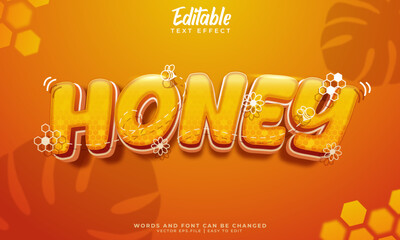 Wall Mural - honey text effect