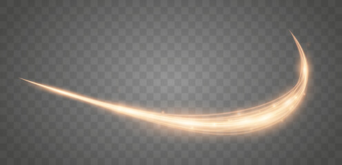 Poster - Shining lines. Glowing Trail Wave Vector Light Effect. Vector illustration