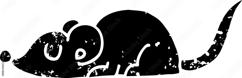 outline cartoon black rat Stock Vector | Adobe Stock