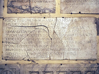 Poster - santa maria in trastevere church stone