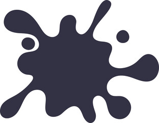 Poster - cartoon drops, splashes and splatters. stain of paint and ink with splashes.