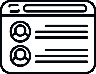 Poster - website icon outline vector. service team. online corporate