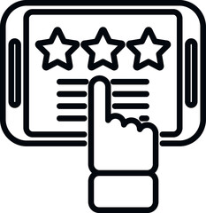 Poster - tablet interaction icon flat vector. social digital. service team